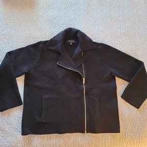 Ann Taylor Size XL Black Moto Sweater